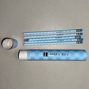 Mary Kay Blue Pencils Set Seminar 2009 Souvenir with Case Shine On Promotion MK